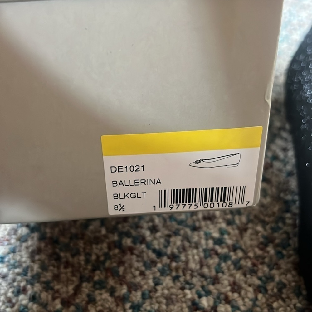 Dee Ocleppo Ballerina glitter-detail leather flats size 8.5 brand new condition - Picture 4 of 8